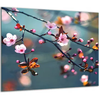 Obraz SKLENĚNÁ OCHRANNÁ DESKA NA SPORÁK 60x52 KVĚTINY