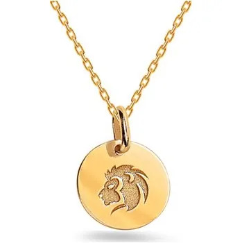 Přívěsek Zlatý minimalistický přívěsek znamení Lev IZ27355 + dárkové balení LUXUS zdarma