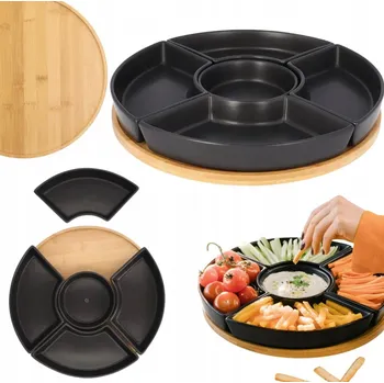 Talíř Otočný podnos s miskami HOMLA Fincan 206430 30 cm, otočný talíř s 6 miskami