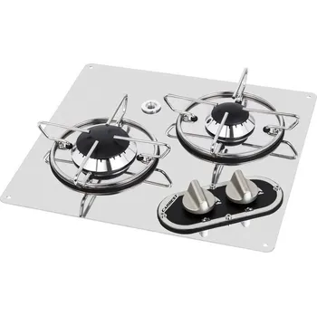 Příslušenství ke karavanu Vestavěná plynová varná deska se dvěma hořáky, nerez