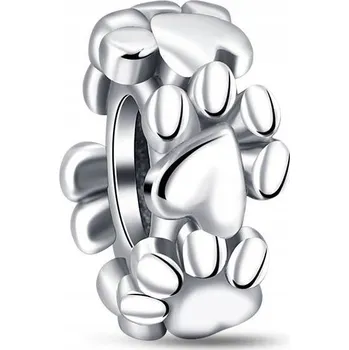 Přívěsek Přívěsek Charms Korálek Stříbro 925 Tlapka Psa Kočky