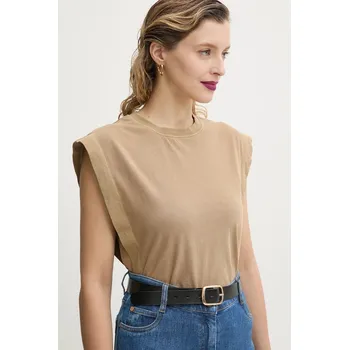 Bavlněný top Sessun 25208002 béžová 80X, vel. XS