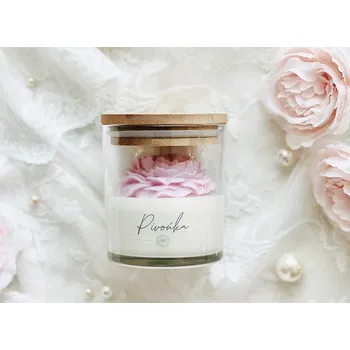 Svíčka Dárek k Valentýnu svíčka Pivoňka Objem: 230 ml