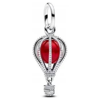 Přívěsek Přívěsek červený balón, korálek, stříbrný balón 925 stříbro