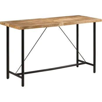 Jídelní stůl Barový stůl 180 x 70 x 107 cm masivní mangovník a železo - 8721012133167