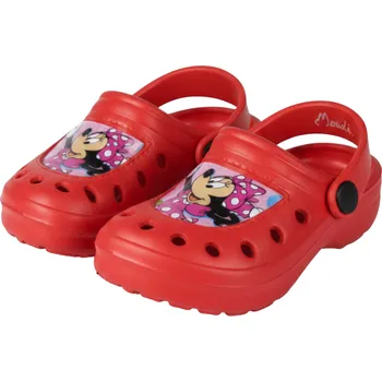 Dívčí pantofle SUN CITY Dívčí gumové nazouváky (crocs) Minnie červené