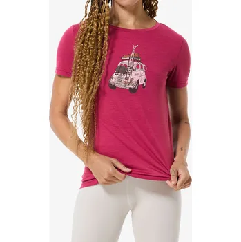 Merino triko dámské Super.natural Carski Tee - anemone/various