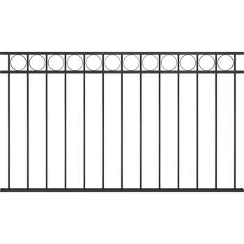 Plot Plotový panel ocelový 1,7 x 0,8 m černý - 8719883865140