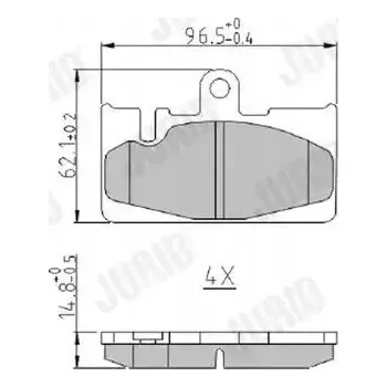 Brzdová destička Jurid 573954J Sada brzdových destiček, kotoučové brzdy