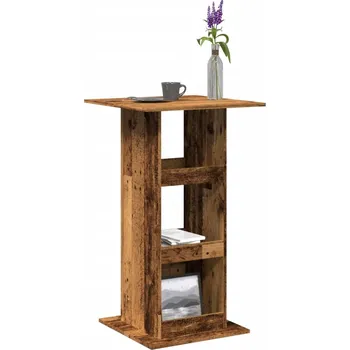 Jídelní stůl Barový stůl s úložným prostorem old wood 60 x 60 x 102 cm - 8721158386236