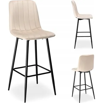 Barová židle Barová Židle eHokery černý, odstíny béžové 110 cm, tkanina