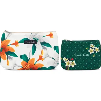 Kosmetická taška Set 2ks kosmetických tašek květiny - Frida Kahlo 62215 - na kosmetiku, toaletní potřeby, stylová, praktická