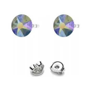 Náušnice Stříbrné Náušnice 925 s krystaly Swarovski Rose 4,5 mm Paradise Shine