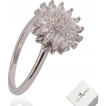 Prsten Antistresový dámský prstýnek STŘÍBRO 925 - otočný slunečnice, nastavitelný