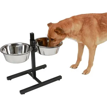 Miska pro psa Nerezová dvojmiska pro psy na stojánku 2x1800ml - doprava zdarma od 2 000 Kč