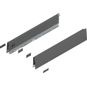 Nábytkové kování Blum BLUM MERIVOBOX výsuv koše sada výška E-Boxcap BLUMOTION 70kg, délka 500, orion šedá