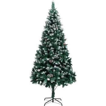 Vánoční stromek Umělý vánoční stromek se šiškami a bílým sněhem 210 cm - 8720286014929