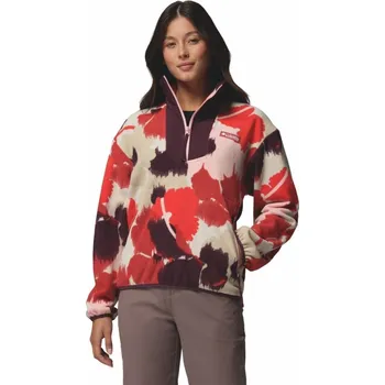 Dámská mikina Columbia Sequoia Grove Printed Half Zip W 2136204643 - washed red/ikatbloom S