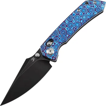 kapesní nůž Kansept Fenrir Black Stonewashed CPM S35VN, Timascus K1034V6