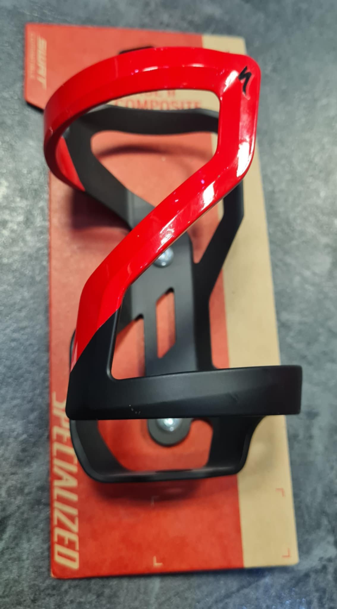 Specialized Zee Cage II Right matte black/flo red