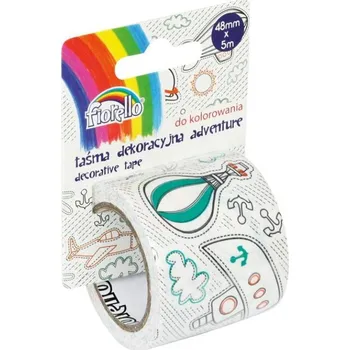 Dekorační páska 5M K VYBARVENÍ adventure