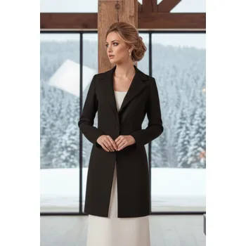 Černý flaušový kabát BF-237 Vybraná velikost: 5XL