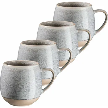 Mäser Sada hrnků 4 ks AQUATA – 355 ml, šedá