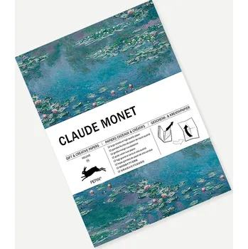 Balící papír The Pepin Press kniha 12 dekorativních & balicích papírů, Claude Monet, 50 x 70 cm