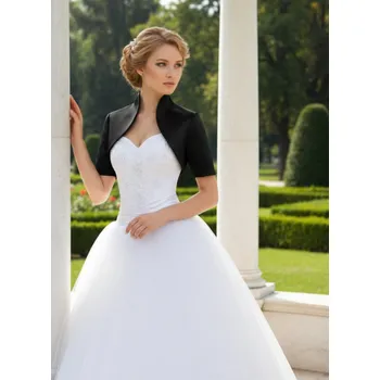 Bolerko Saténové bolerko - černé: BF-23 Vybraná velikost: 5XL