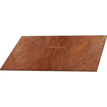 Víko na zahradní ohniště 70 x 50 x 1 cm, corten CORGARDEN 1021, rezavá