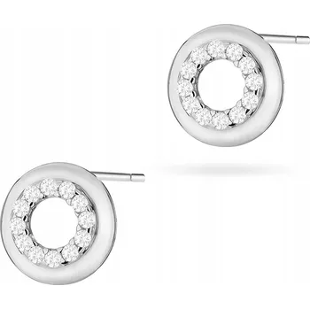 Náušnice STŘÍBRNÉ NÁUŠNICE ryzost 925 KRUHY s Zirkony