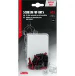 Šrouby M5 pro kapotáže a čelní skla motocyklů, samojistící gumové matice - 10 kusů (červená)