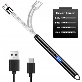 Zapalovač ZAPALOVAČ LUKOVÝ USB VĚTRUODOLNÝ BEZPLAMENNÝ ELEKTRONICKÝ