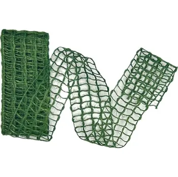 Stuha Síťovaná bavlněná stuha Nature Alma – Green 40mm x 2m (14,-Kč) (Stuha síťovaná, barva tmavě zelená, Go Green)