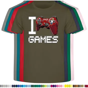 panske-levne-bavlnene-tricko-digi-potisk-pocitacove-hry Barva: Khaki, velikost: 5XL