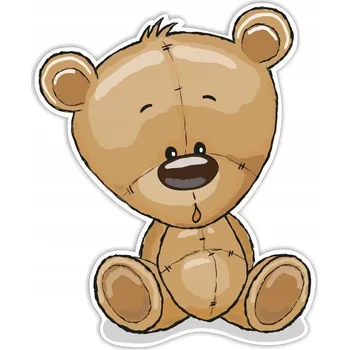 Nástěnná lepící dekorace 16,5 x 23 cm Medvídek