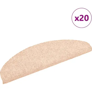 Nášlap na schod Schodové rohože samolepicí 20 ks 65 x 21 x 4 cm světle hnědé, půlkulaté, velké - 8721288457622