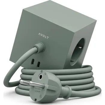 Gadget AVOLT Magnetická dobíjecí kostka Square 1 / USB-C Oak Green