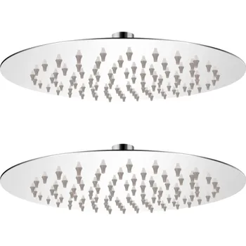 Sprchová hlavice Dešťové sprchové hlavice 2 ks Ø 20 cm nerezová ocel - 8718475797135