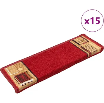 Nášlap na schod Samolepící nášlapy na schody 15 ks 65x21x4 cm červené - 8720286288375