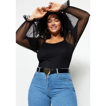 Dámské tričko trendyol Schwarz 1952976 42