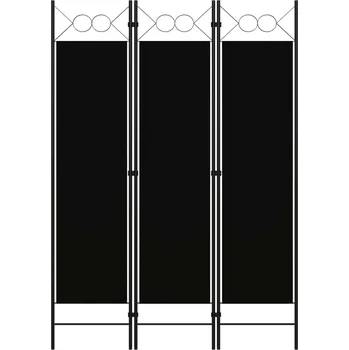 Paraván 3dílný paraván černý 120 x 180 cm - 8720286022481
