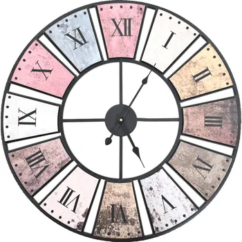 Hodiny Vintage nástěnné hodiny se strojkem Quartz 60 cm XXL - 8718475589983