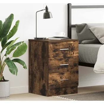 Noční stolek Noční stolek kouřový dub 38 x 35 x 56 cm kompozitní dřevo - 8720286975534