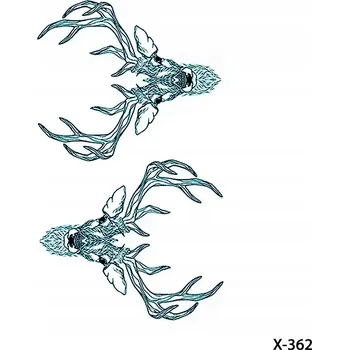 Odstranitelné tetování Dočasné tetování TATTOO 3D 10,5×6 dva jeleni