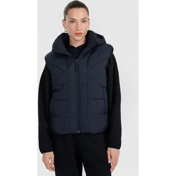 Dámská vesta Vesta prošívaná vesta s syntetickou výplní - černá