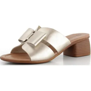 Dámské pantofle Remonte mašličkové pantofle na podpatku Palegold R8759-90 - 38 | P691476