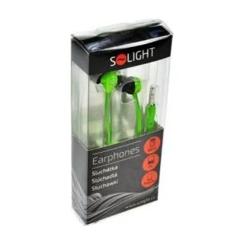 SOLIGHT 1J13G, zelená (green), sluchátka, jack 3,5mm, 16 Ohm, pecky