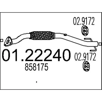 Auto-moto Výfuková trubka MTS 01.22240