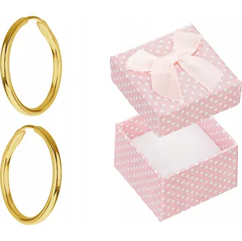 Náušnice Stříbrné Náušnice Pozlacené Visací Kruhy 12mm Malé Kruhy pro Dívky